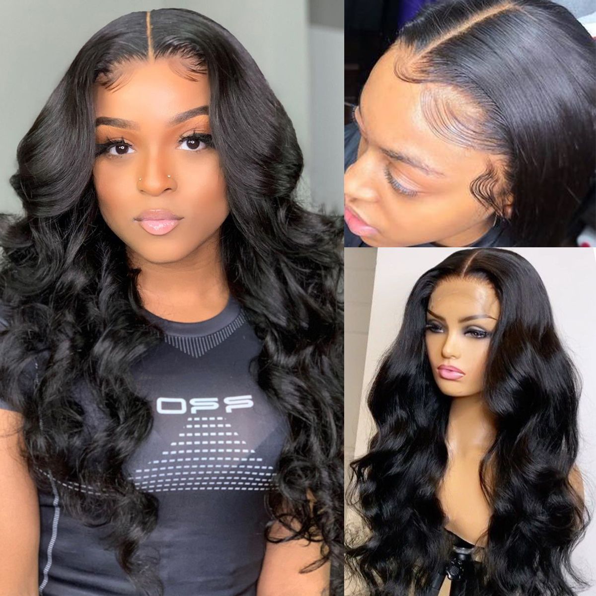 180% Density 6x6 Body Wave Lace Front Wigs Human Hair Wigs Sale