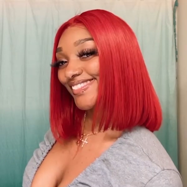 Tinashe hair red bob wig