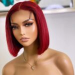Tinashe hair red straight bob wig (3)