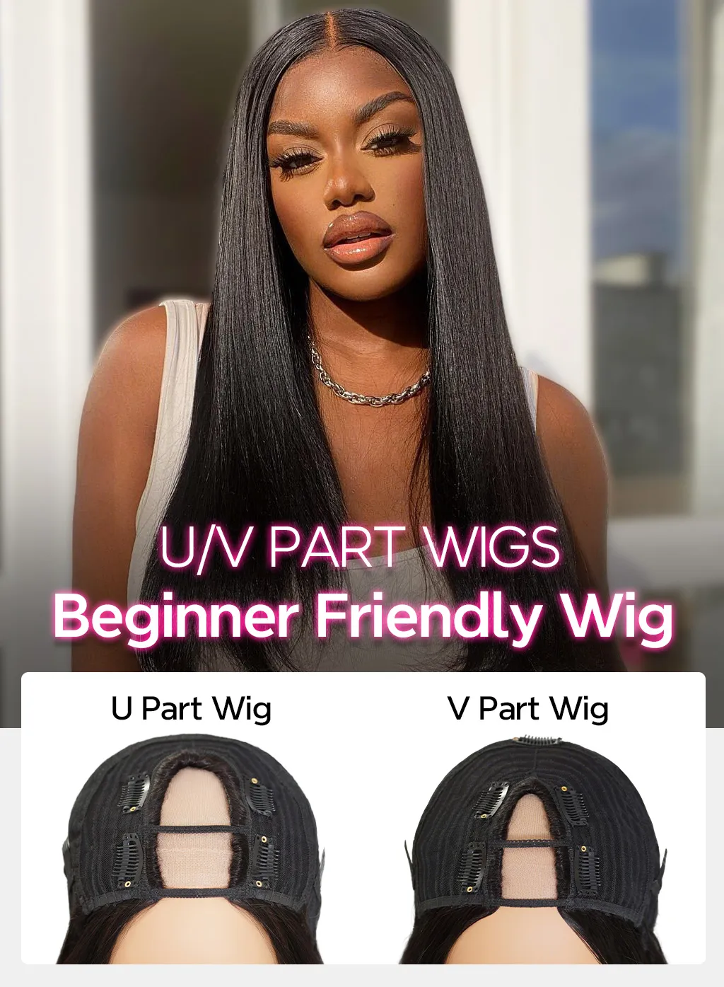 Tinashe hair straight u-v part wig description