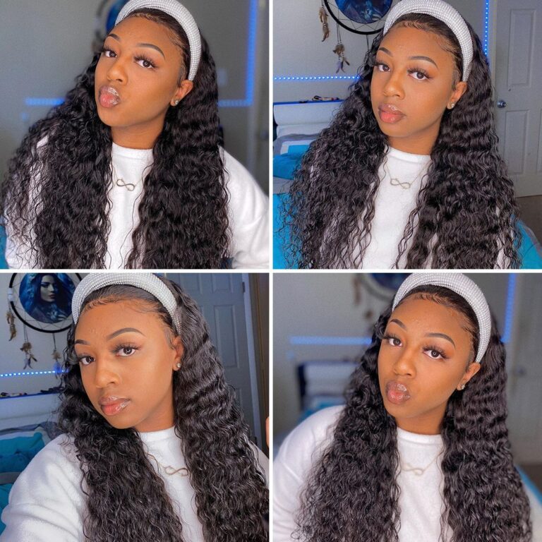 Deep Wave Headband Hair Wig Glueless Human Hair Wigs | Tinashehair