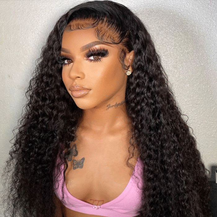 13×4 HD Lace Frontal Wigs Curly Wave Human Hair Wigs 180% | Tinashehair