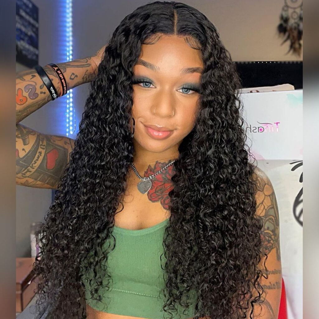 Pre-Bleached Knots Wear And Go Glueless Lace Wig Deep Wave Pre-cut Lace ...