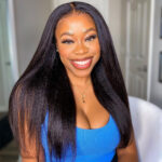 kinky straight 13x4 lace front wig