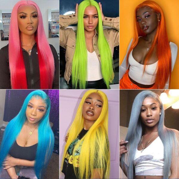 Colorful-straight-lace-front-wig
