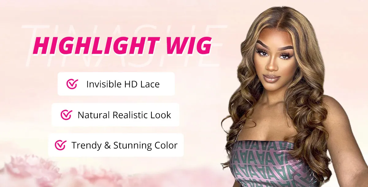 Tinashe hair highlight 4-27 lace wig description