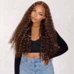 Tinashe hair highlight deep wave lace wig