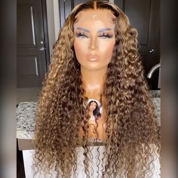 Tinashe hair highlight deep wave wig