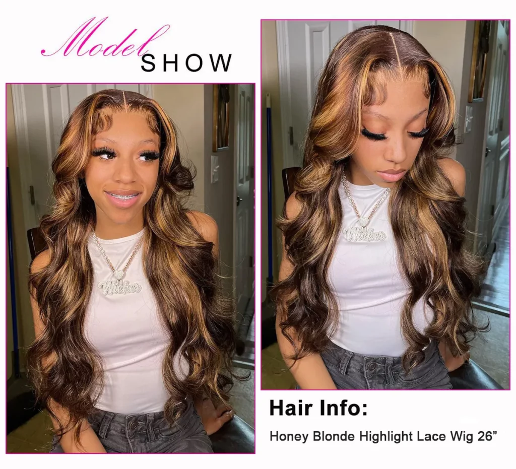 Tinashe hair honey blonde highlight wig