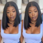 Tinashe hair kinky straight u part bob wig