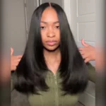 Tinashe hair layered cut straight wig