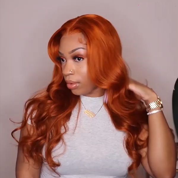 Tinashe hair ginger body wave lace wig