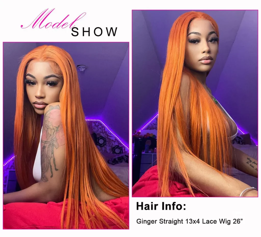 Tinashe hair ginger straight lace wig