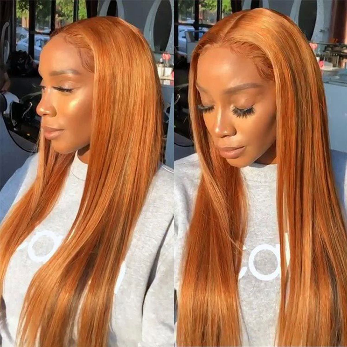 Tinashe hair ginger straight lace wig (4)
