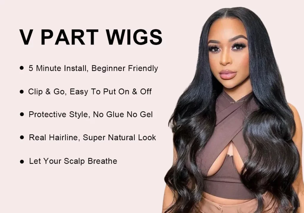Tinashe hair V part wig detail 1