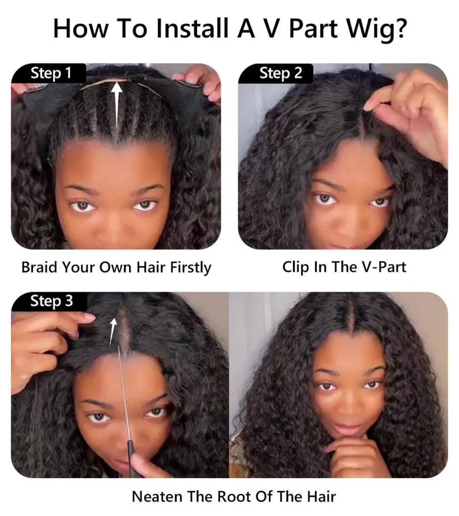 Tinashe hair V part wig detail 2