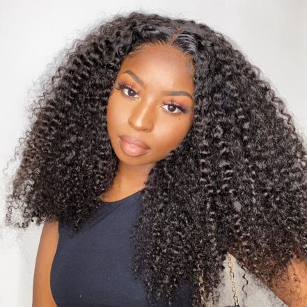 V Part Curly Wave Human Hair Wigs 180% Density | Tinashehair