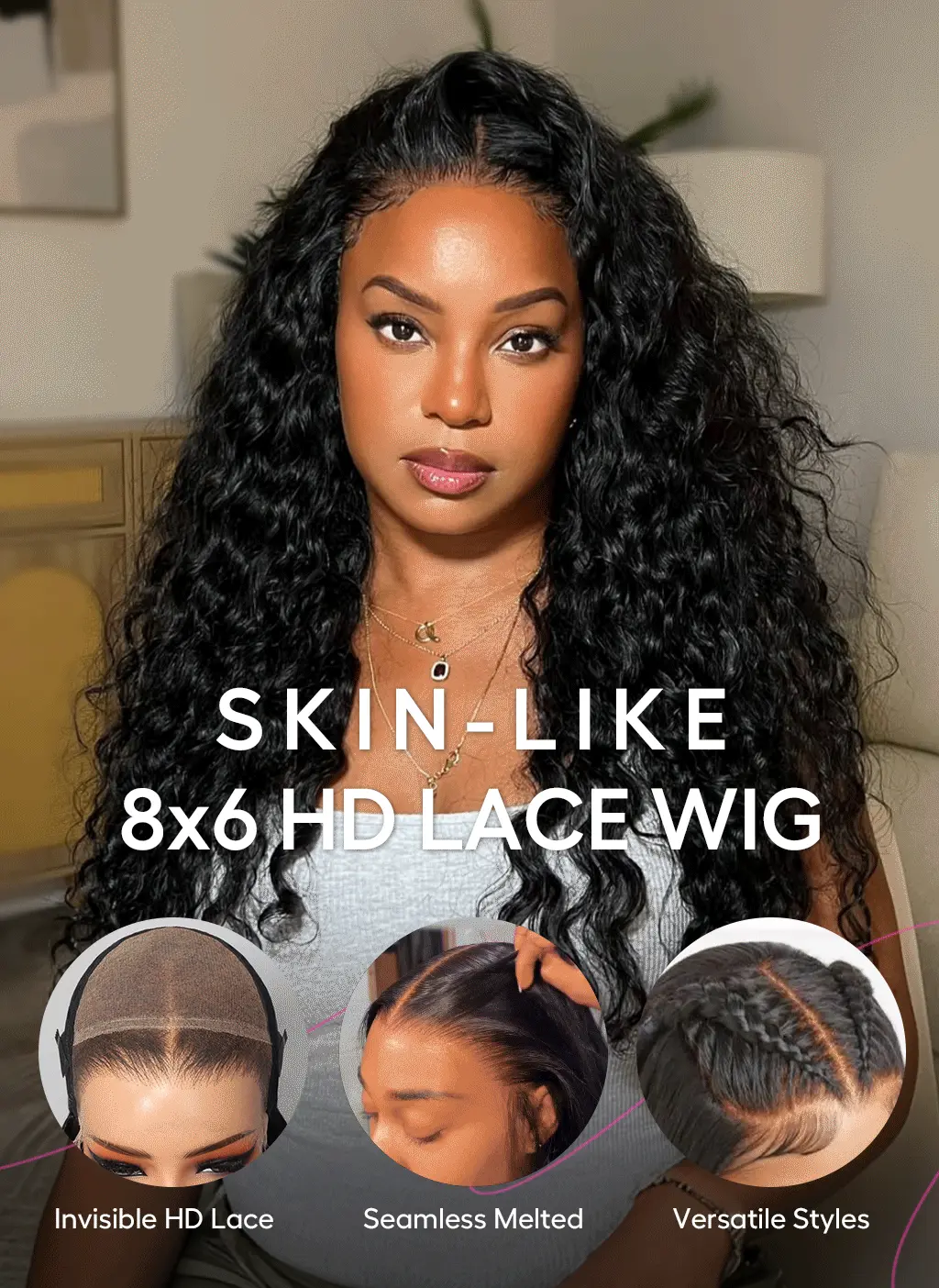 Tinashe hair beach curly 8x6 lace wig (7)