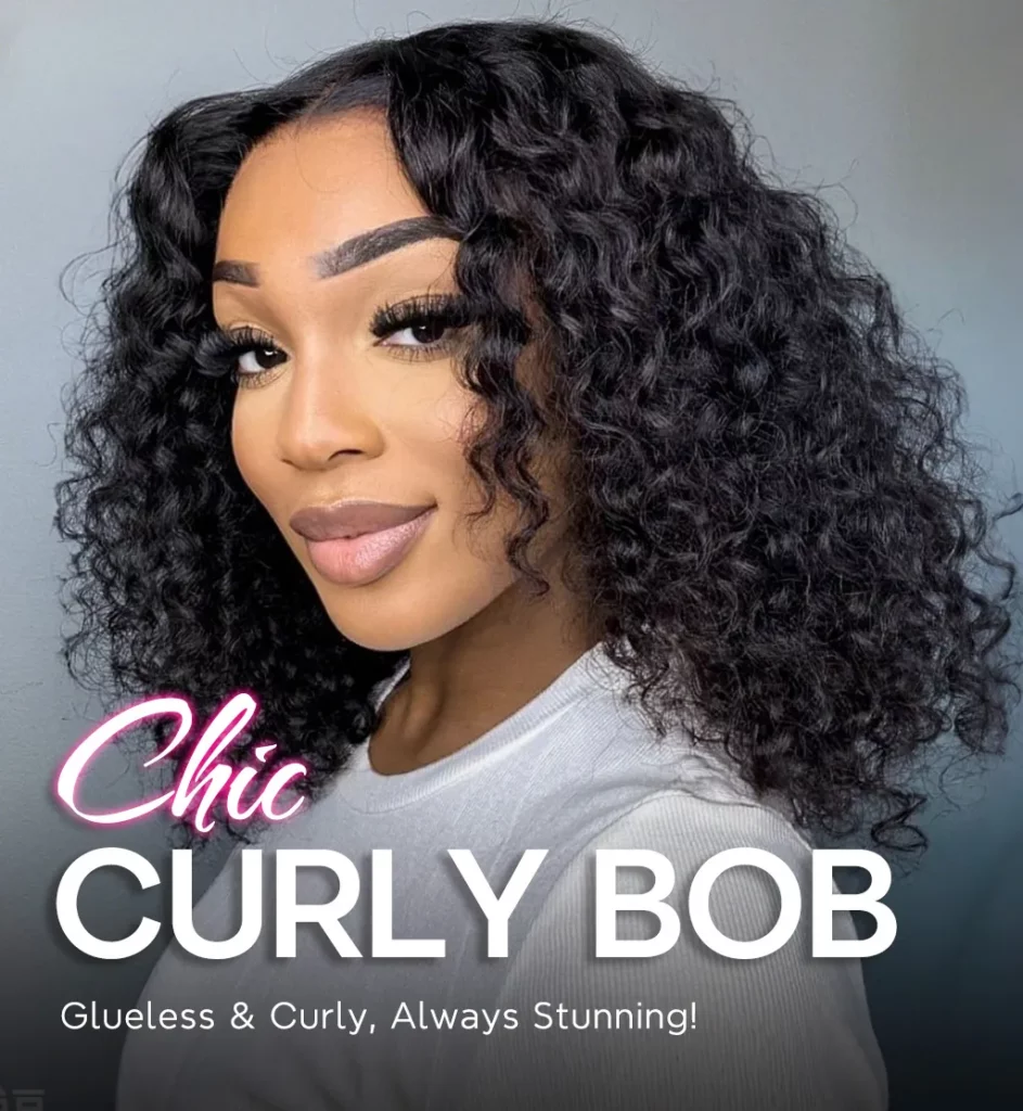 Tinashe hair bouncy deep wave bob wig details 3