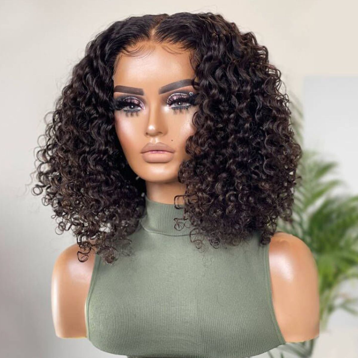 Tinashe hair glueless deep curly short wig