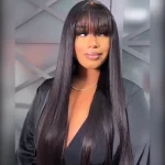 Tinashe hair straight wig with bangs (6)