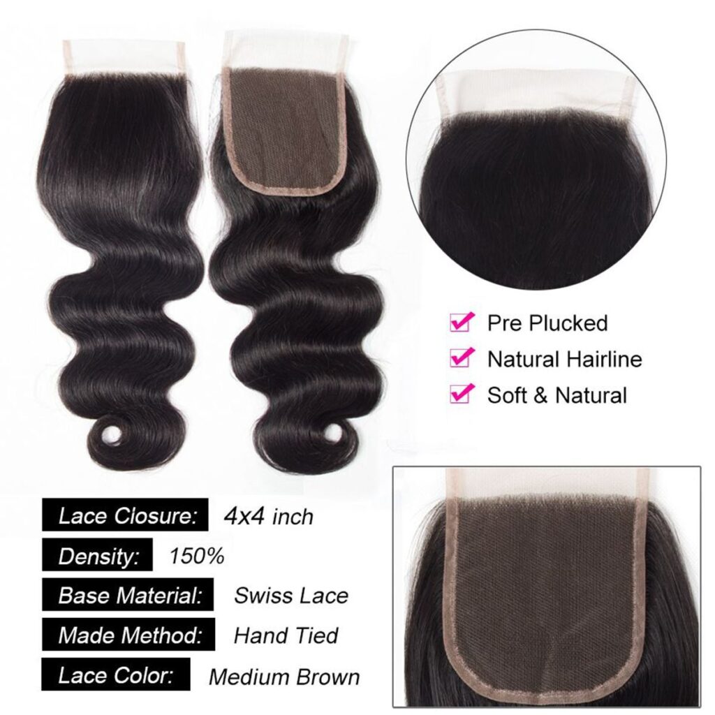 Brazilian Body Wave Hair 3 Bundles With Closure | Tinashehair