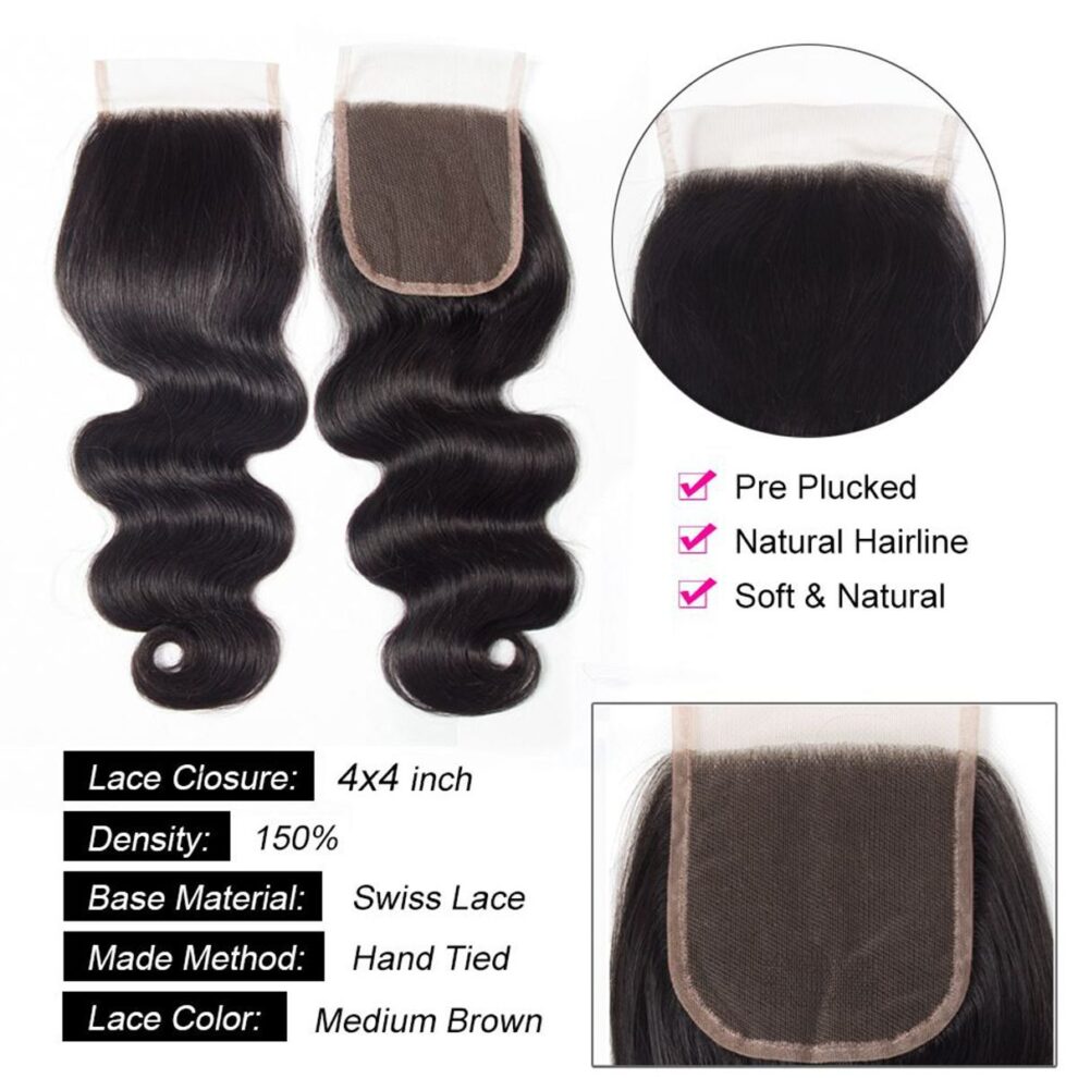 Brazilian Body Wave Hair Bundles With Closure Tinashehair