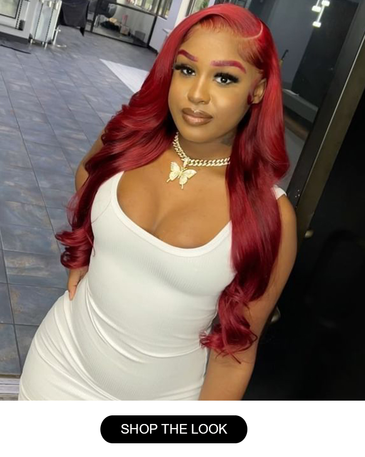 red lace front wigs body wave