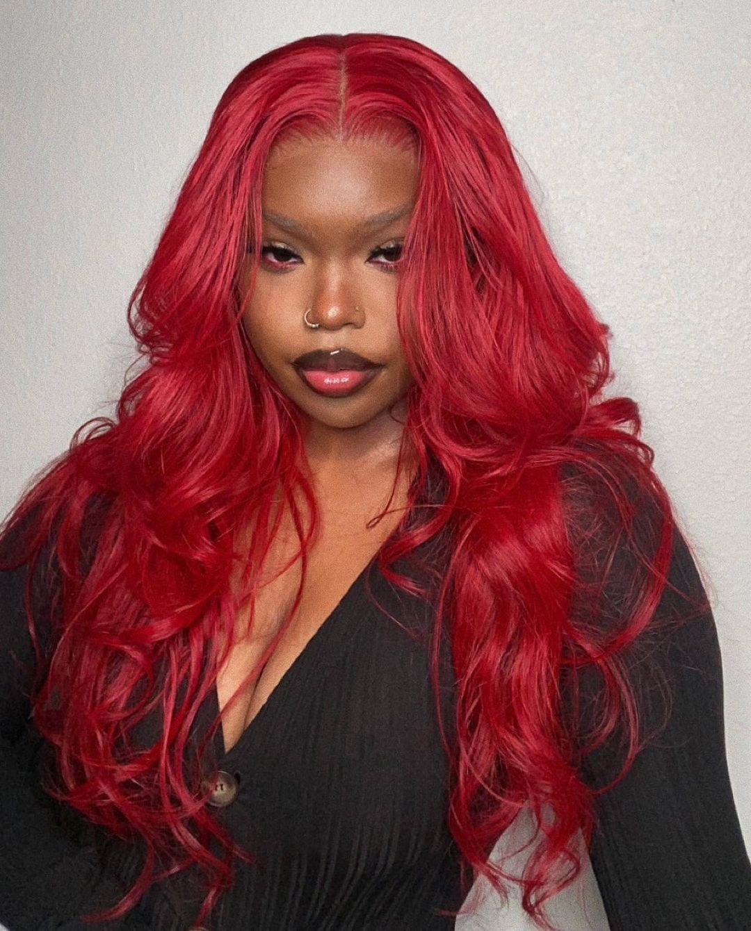 Red Body Wave 13x4 Lace Wig 24 inch