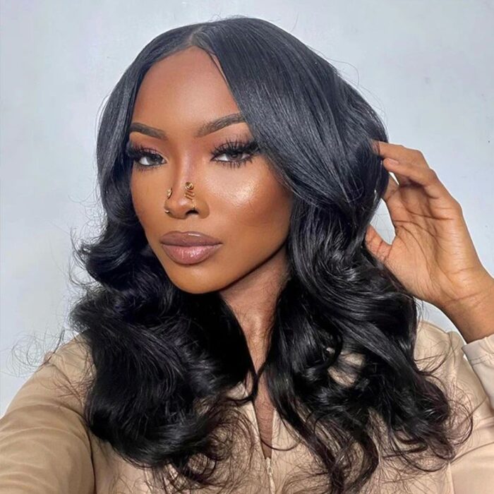 Wear Go Pre-Cut 5x6 Lace Closure Wig Barrel Curls Shoulder Length Silk ...