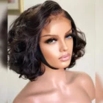 Tinashe hair loose curly side part short wig (3)