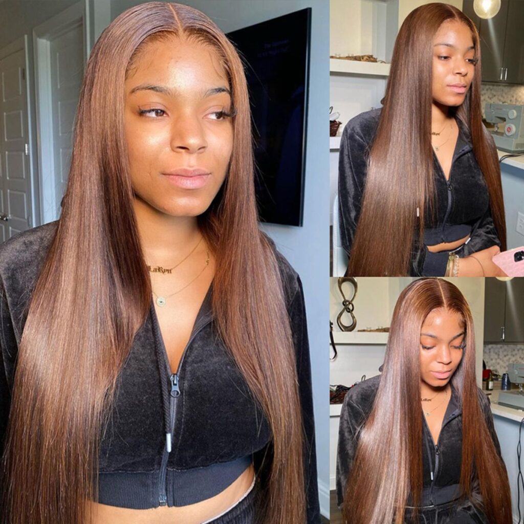 Glueless Dark Brown Pre-Cut 6x5 Lace Wig Wear & Go Body Wave / Straight ...