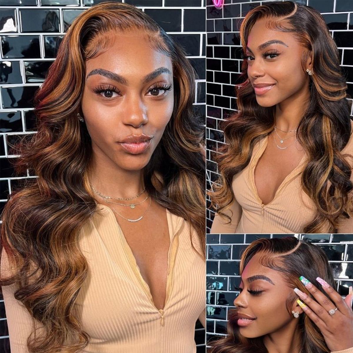 Highlight bod wave lace wig