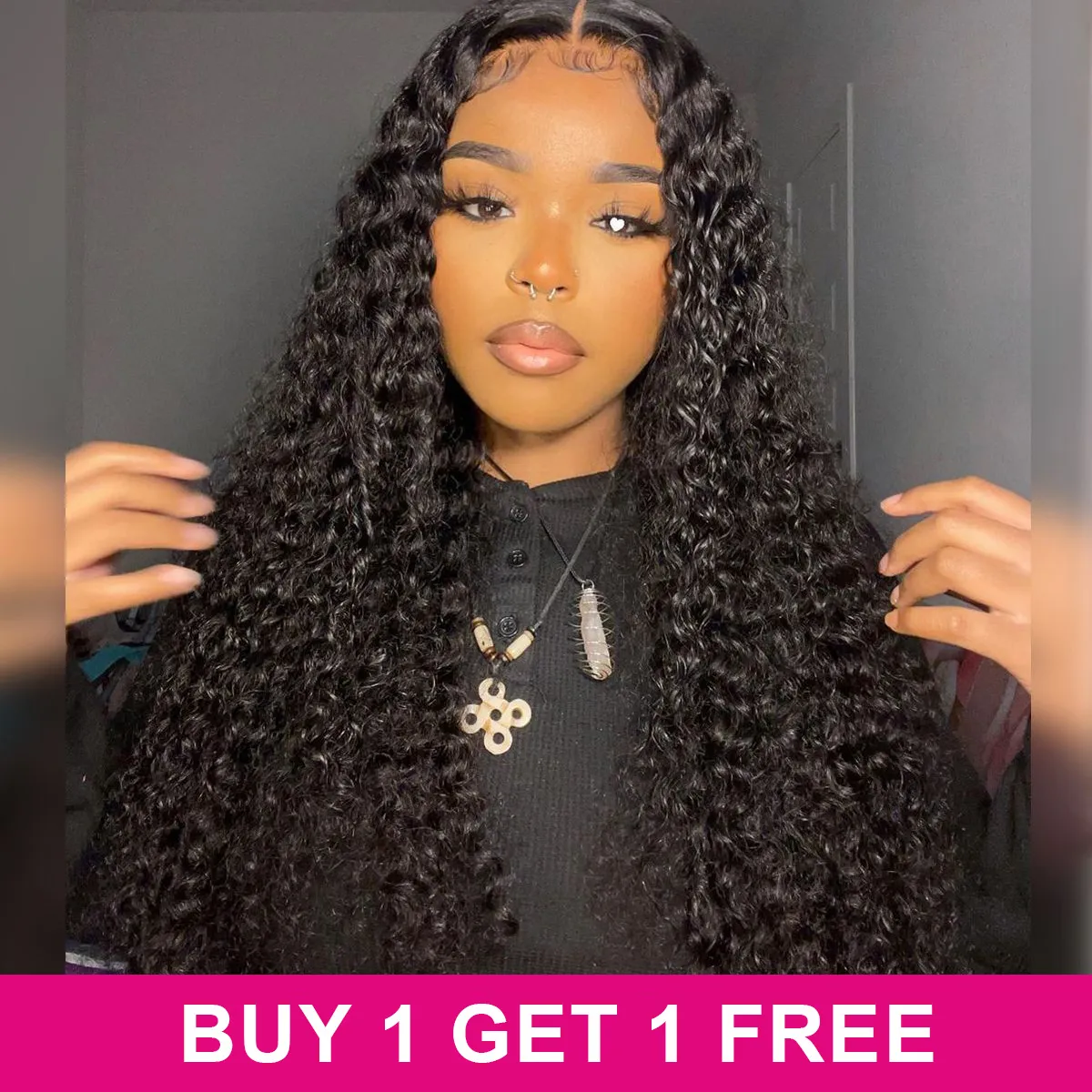 Tinashe Hair BOGO glueless deep wave lace wig_