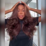Tinashe hair brown layered loose wave wig