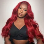 Tinashe hair glueless red body wave wig (1)