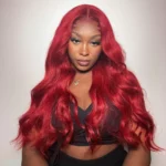 Tinashe hair glueless red body wave wig (2)