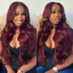 Tinashe hair layered loose wave dark burgundy wig (2)