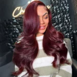 Tinashe hair layered loose wave dark burgundy wig (4)