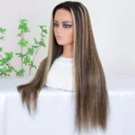 Tinashe hair ash blonde balayage highlight wig (6)