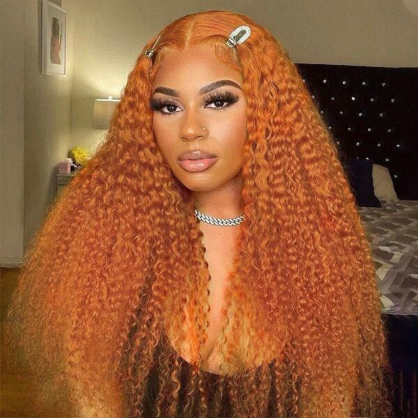 Tinashe hair ginger curly lace wig (1)