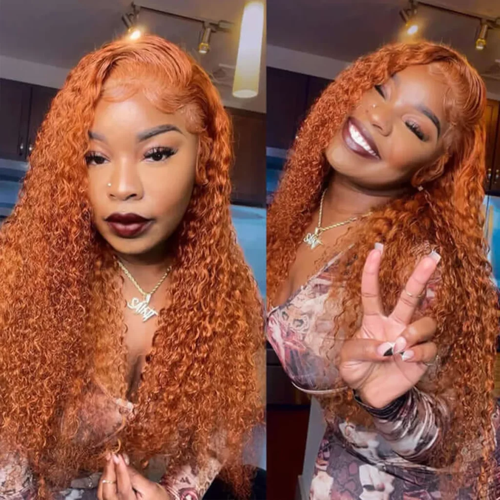Tinashe hair ginger curly lace wig