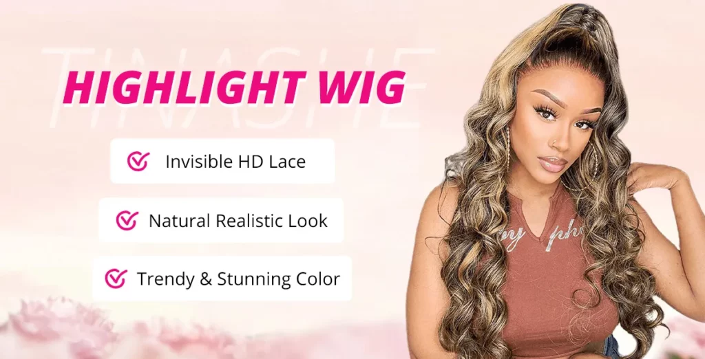 Tinashe hair highlight 1b-22 lace wig description
