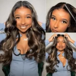 Tinashe hair highlight 1b22 body wave wig