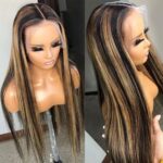 Balayage-Highlight straight lace wig