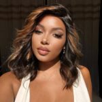 Highlight barrel curls short wig