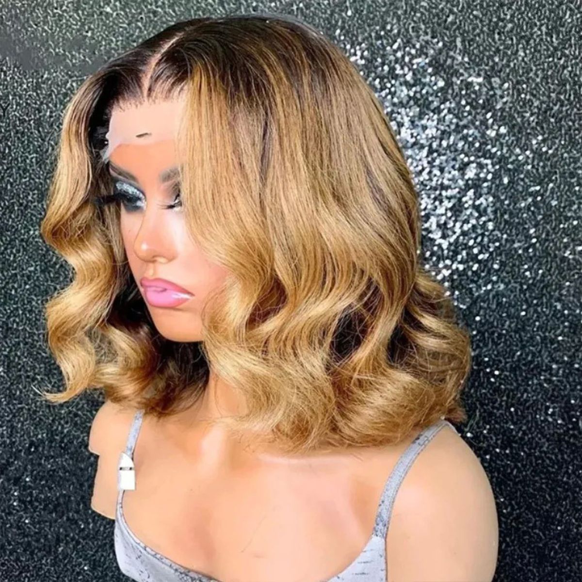 Ombre 1b-27 loose deep short wig Tinashe Hair