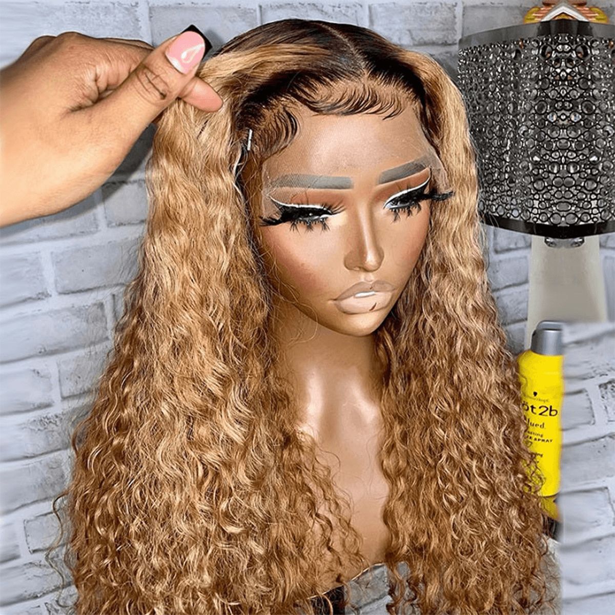 Ombre 1b-27 water wave lace wig