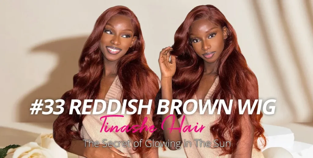 Tinashe hair Reddish brown wig description