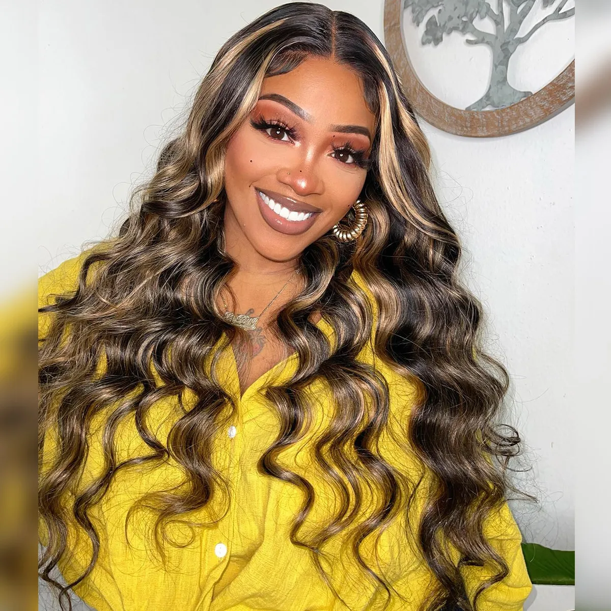 Airy Cap Wear & Go Highlight 6x5 Plus Lace Front Wig Glueless Body Wave /  Straight Pre-cut Lace & Bleached Knots